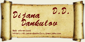 Dijana Dankulov vizit kartica